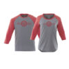 baseball tee grey red